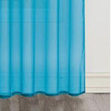 RT Designers Collection Celine Sheer 55 x 90 in. Rod Pocket Curtain Panel Neon Blue