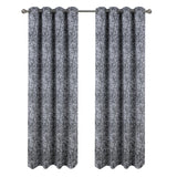 RT Designer Collection Cambridge Jacquard Luxurious Decorative Grommet Curtain Panel 54" x 90" Charcoal