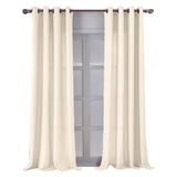 RT Designers Collection Cole Textured Grommet Room Darkening Curtain Panel Ivory
