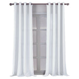 RT Designers Collection Cole Textured Grommet Room Darkening Curtain Panel White
