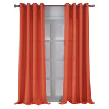 RT Designers Collection Cole Textured Grommet Room Darkening Curtain Panel Orange