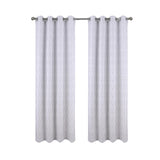 RT Designer Collection Cubix Jacquard Grommet Luxurious Modern Design Curtain Panel 54" x 84" Beige