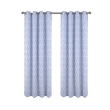 RT Designer Collection Cubix Jacquard Grommet Luxurious Modern Design Curtain Panel 54" x 84" Blue