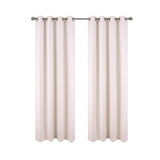 RT Designer Collection Cubix Jacquard Grommet Luxurious Modern Design Curtain Panel 54" x 84" Silver