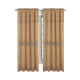 RT Designers Collection Donna Macrame Construction 3" Rod Pocket Curtain Panel Gold