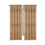 RT Designers Collection Debbie Macrame Construction 3" Rod Pocket Curtain Panel Gold/Gold