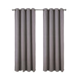 RT Designer Collection Demi Lux Jacquard Blackout Grommet Curtain Panel 52" x 84" Charcoal