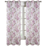 RT Designers Collection Ellie Doily Grommet Light Filtering Window Curtain Panel for Bedroom Lilac