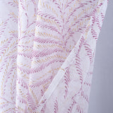 RT Designers Collection Faye Grommet Metallic Sheer Printed Doily Curtain Panel Rose