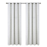 RT Designer Collection Kensington Jacquard Foam Backed Luxurious Decorative Grommet Curtain Panel White