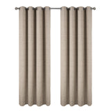 RT Designer Collection Kensington Jacquard Foam Backed Luxurious Decorative Grommet Curtain Panel Taupe