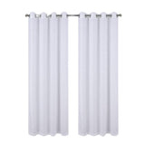 RT Designers Collection 100% Polyester 140 GSM Lava Jacquard Grommet Curtain Panel 54" x 84" White