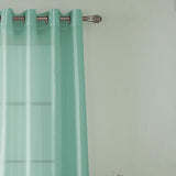 RT Designers Collection Nancy Faux Silk Grommet Curtain Panel 54" x 84" Aqua