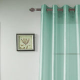 RT Designers Collection Nancy Faux Silk Grommet Curtain Panel 54" x 84" Aqua