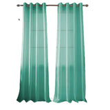 Olivia Gray Nancy Elegant Faux Silk Grommet Curtain Panel - Easy to Install Machine Washable Polyester Curtain Panels with 8 Bronze Metal Grommets - 54-inch x 63-inch each