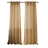 RT Designer Collection Nancy Grommet Luxurious Modern Design Curtain Panel 54" x 95" Gold