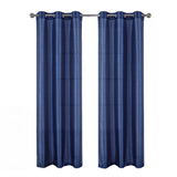 RT Designer Collection Nancy Grommet Luxurious Modern Design Curtain Panel 54" x 95" Navy Blue