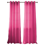 RT Designer Collection Nancy Grommet Luxurious Modern Design Curtain Panel 54" x 95" Neon Pink