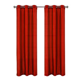 RT Designer Collection Nancy Grommet Luxurious Modern Design Curtain Panel 54" x 95" Red