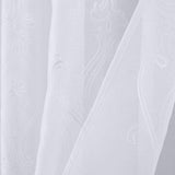 RT Designers Collection Pearl 2 Pieces 1.5" Rod Pocket Damask Embroidery Metallic Doily 36" x 84"