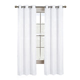 RT Designers Collection Roxy Two Tone Jacquard Curtain Panel Pair 36" x 84" White