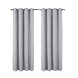RT Designers Collection 100% Polyester 270 GSM Reba Luxury Jacquard Blackout Grommet Curtain Panel 54" x 90" Grey