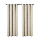 RT Designers Collection 100% Polyester 270 GSM Reba Luxury Jacquard Blackout Grommet Curtain Panel 54" x 90" Ivory