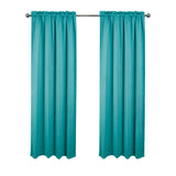 RT Designers Collection 100% Polyester Twilight Blackout Rod Pocket Curtain Panel 54" x 84" Turquoise