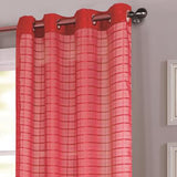 RT Designers Wanda Grommet Window Curtain Panel 54 x 90 Red