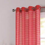 RT Designers Wanda Grommet Window Curtain Panel 54 x 90 Red