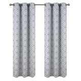 RT Designer Collection Woodbridge Jacquard Grommet Luxurious Modern Design Curtain Panel 54" x 84" Silver