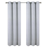 RT Designer Collection Wilton Jacquard Grommet Luxurious Modern Design Curtain Panel 54" x 84" Silver