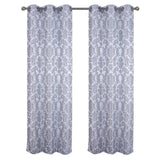 RT Designer Collection Baylor Jacquard 2 Pack Luxurious Modern Design Curtain Panel Pair 36" x 84" Grey