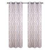RT Designer Collection Baylor Jacquard 2 Pack Luxurious Modern Design Curtain Panel Pair 36" x 84" Taupe