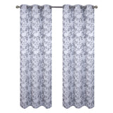 RT Designer Collection Oakville Jacquard 2 Pack Luxurious Modern Design Curtain Panel Pair 36" x 84" Silver