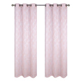 RT Designer Collection Ellis Jacquard 2 Pack Luxurious Modern Design Curtain Panel Pair 36" x 84" Blush