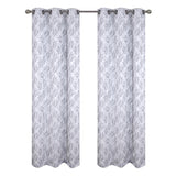 RT Designer Collection Ellis Jacquard 2 Pack Luxurious Modern Design Curtain Panel Pair 36" x 84" Grey