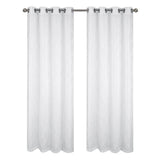 RT Designer Collection Ellis Jacquard 2 Pack Luxurious Modern Design Curtain Panel Pair 36" x 84" White