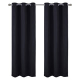 RT Designer Collection Cleo Jacquard Grommet 2 Pack Luxurious Modern Design Curtain Panel 36" x 84" Black