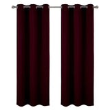 RT Designer Collection Cleo Jacquard Grommet 2 Pack Luxurious Modern Design Curtain Panel 36" x 84" Burgundy
