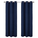 RT Designer Collection Cleo Jacquard Grommet 2 Pack Luxurious Modern Design Curtain Panel 36" x 84" Navy