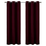 RT Designer Collection Percy Jacquard Luxurious Decorative Grommet 2 Pack Curtain Panel  36" x 84" Burgundy