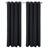 RT Designer Collection Delmar 2 Pack Luxurious Decorative Grommet Curtain Panel 54" x 84" Black