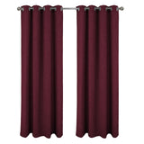 RT Designer Collection Delmar 2 Pack Luxurious Decorative Grommet Curtain Panel 54" x 84" Burgundy