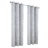 RT Designer Collection Ashton Print 2 Pack Blackout Grommet Luxurious Modern Design Curtain Panel 36" x 84" Silver
