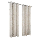 RT Designer Collection Ashton Print 2 Pack Blackout Grommet Luxurious Modern Design Curtain Panel 36" x 84" Taupe