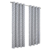 RT Designer Collection Justice Printed 2 Pack Blackout Luxurious Decorative Grommet Curtain Panel 36" x 84" Grey