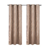 RT Designers Collection Hailey Halo Foil Blackout Polyester Grommet 2 Pack Window Curtain Panel Set 36" x 84" Taupe
