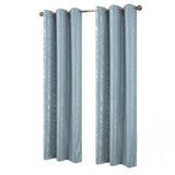 RT Designers Collection Bexley Foil Jacquard Polyester Grommet 2 Pack Window Curtain Panel Set 36" x 84" Wedgewood
