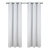 RT Designer Collection Barnet Jacquard 2 Pack Luxurious Modern Design Curtain Panel 36" x 84" Beige